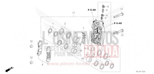 ETRIER DE FREIN AVANT DROIT GL1800BDS de 2025